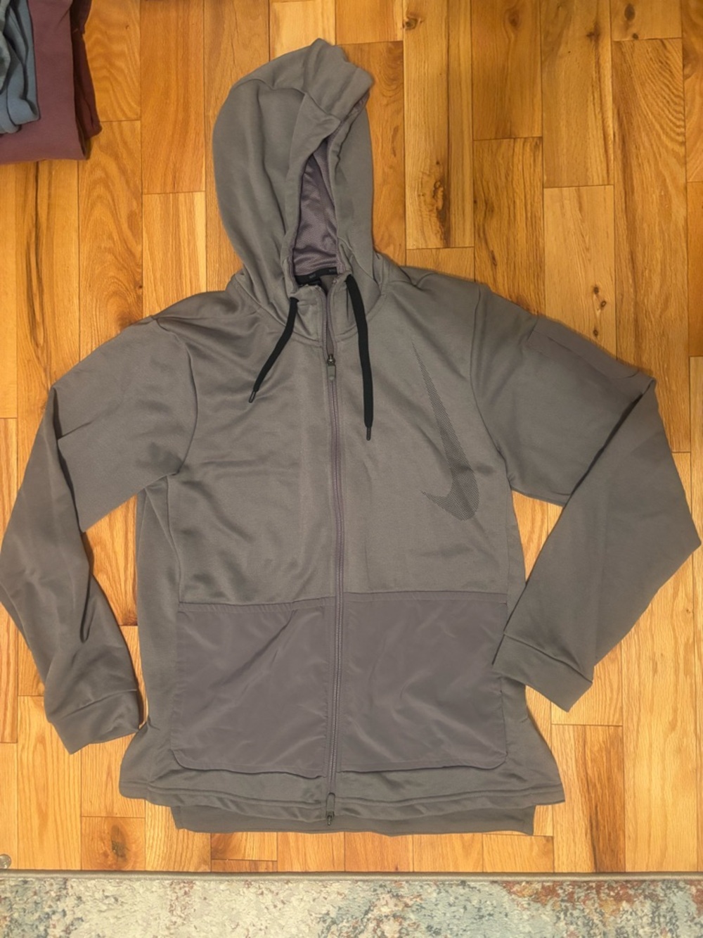 Nike Grey Dri-FIT Hooded Zip Sweatshirt